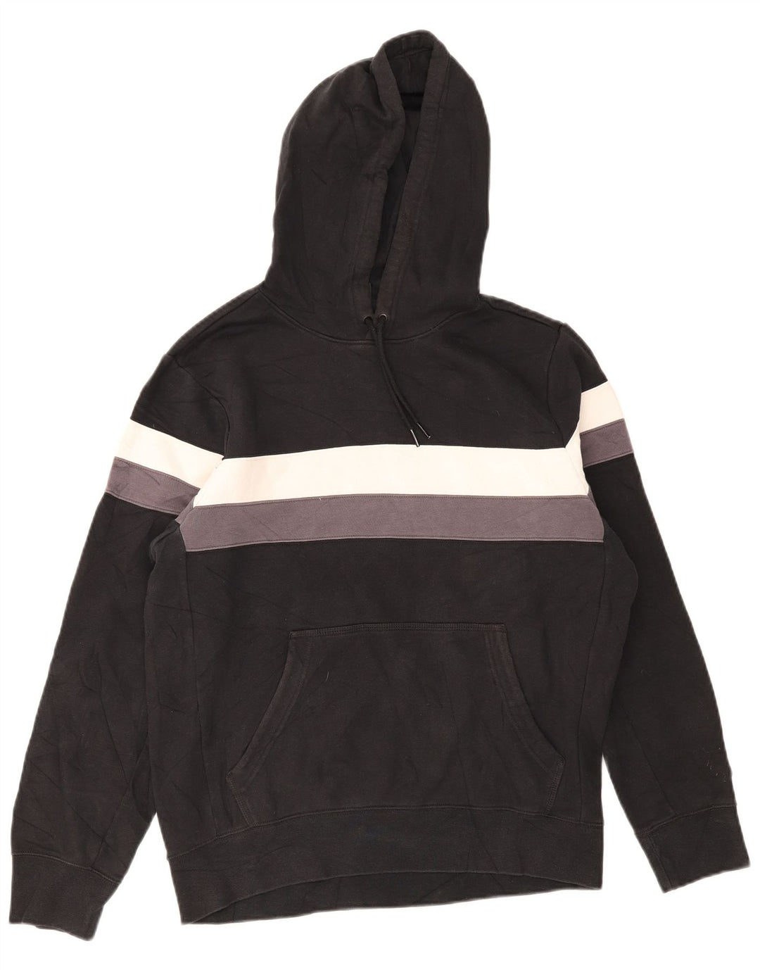 Nike Pull à capuche en coton color block noir moyen pour homme