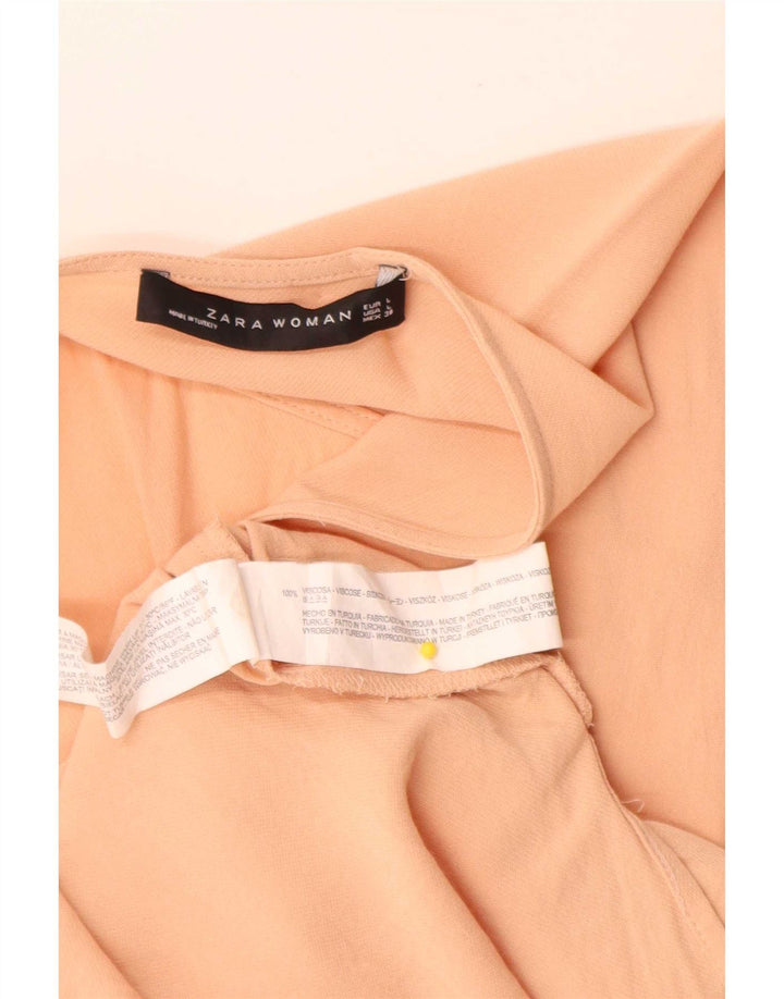 Zara Femme Chemisier Top UK 16 Large Rose Viscose