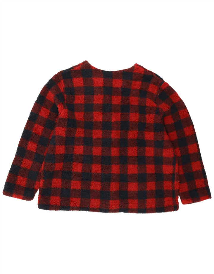 Lee Veste polaire coupe ample pour femme UK 18 XL Rouge Vichy Polyester