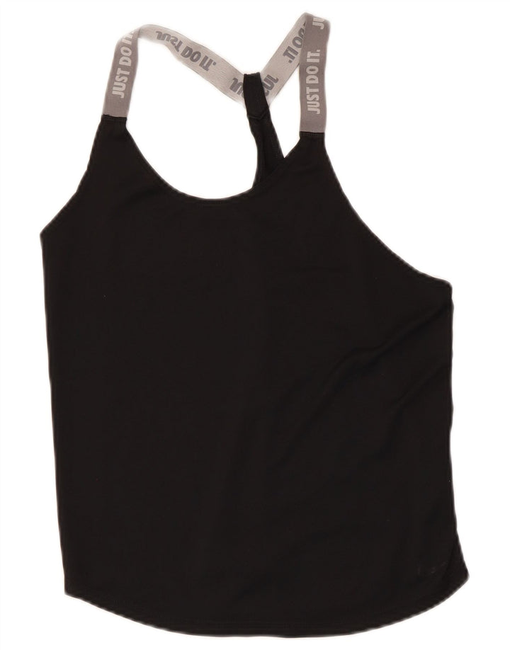 Nike Débardeur graphique pour femme UK 8 Small Noir Colorblock Polyester