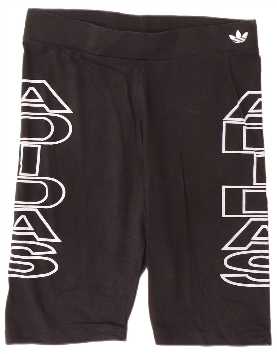 ADIDAS Short de sport graphique pour femme UK 18 XL Noir Coton