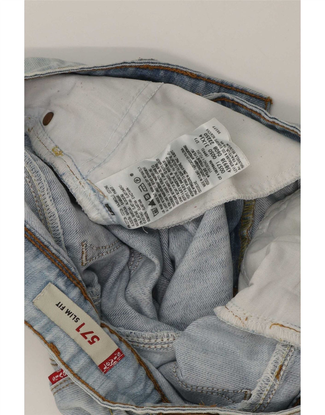 Levi's Short en Jean 571 Slim Fit W31 Femme Bleu Moyen Coton