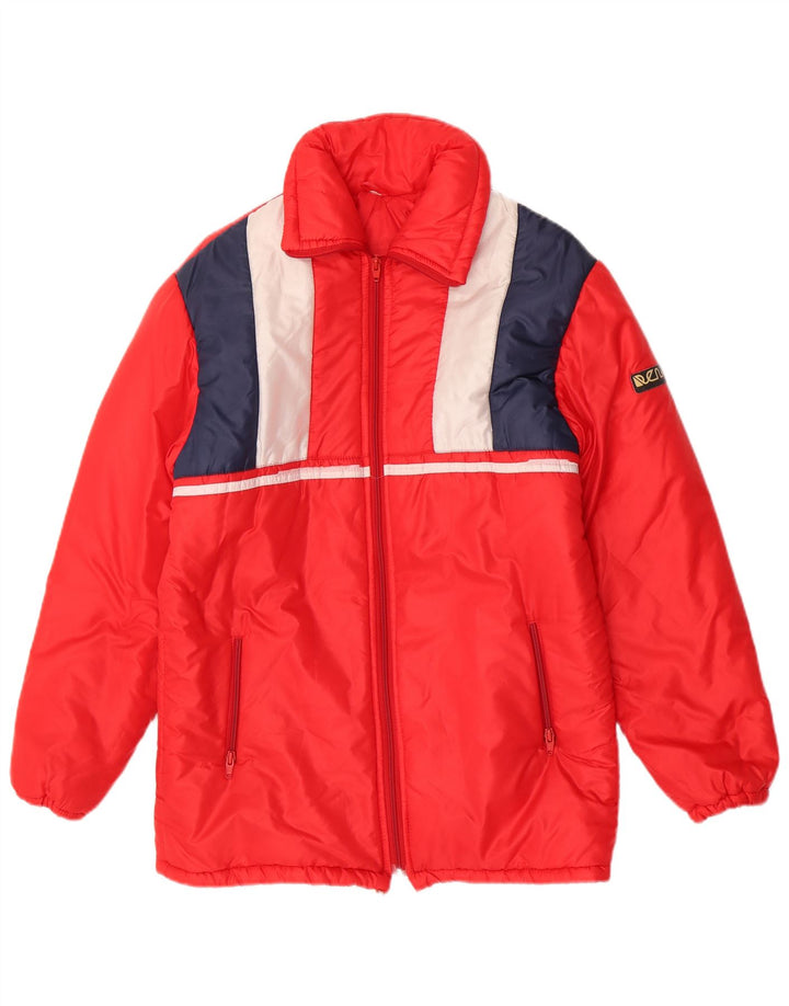 veste coupe-vent vintage femme IT 42 Medium Red Colourblock Polyamide