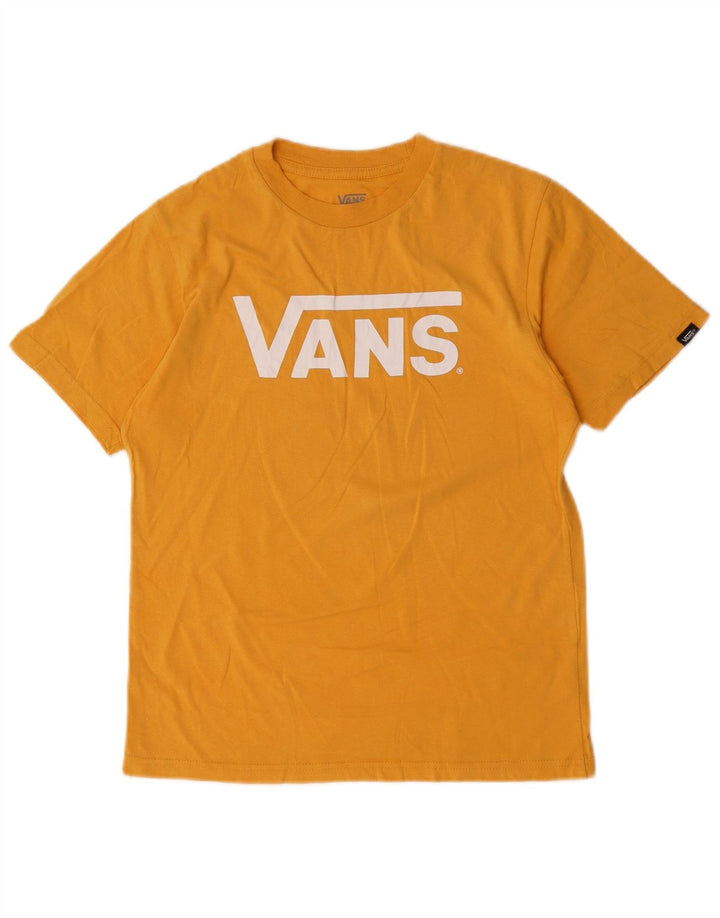 VANS T-shirt graphique pour femme UK 10 Small Jaune Coton