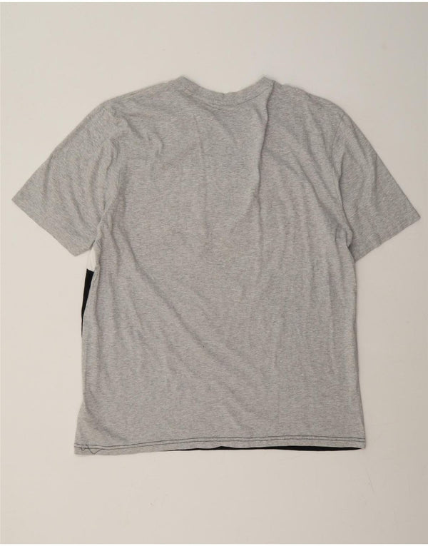 Fila Homme Graphic T-Shirt Top Large Gris Colorblock Coton