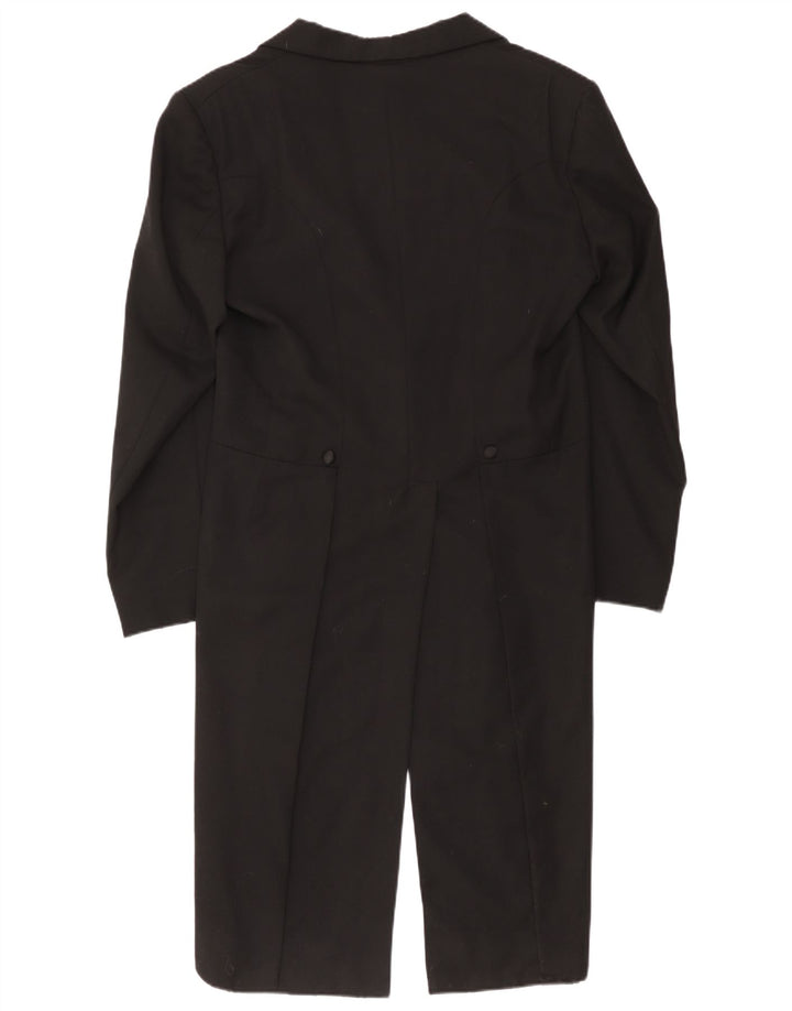 vintage Mens 1 Bouton Tailcoat Blazer Veste UK 36 Petit Noir
