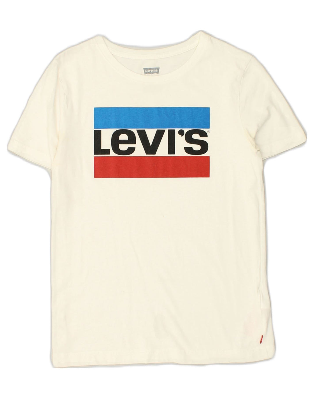 LEVI'S Girls Graphic T-Shirt Top 15-16 Years White Cotton | Vintage Levi's | Thrift | Second-Hand Levi's | Used Clothing | Messina Hembry 
