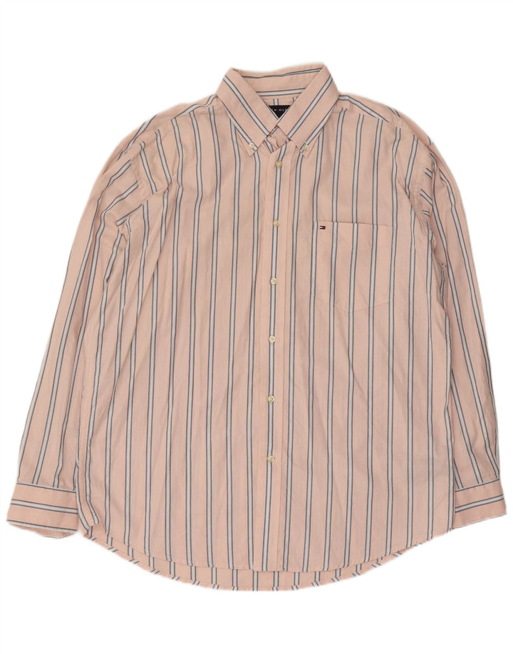 Tommy Hilfiger Chemise Homme Large Rose Rayé Coton
