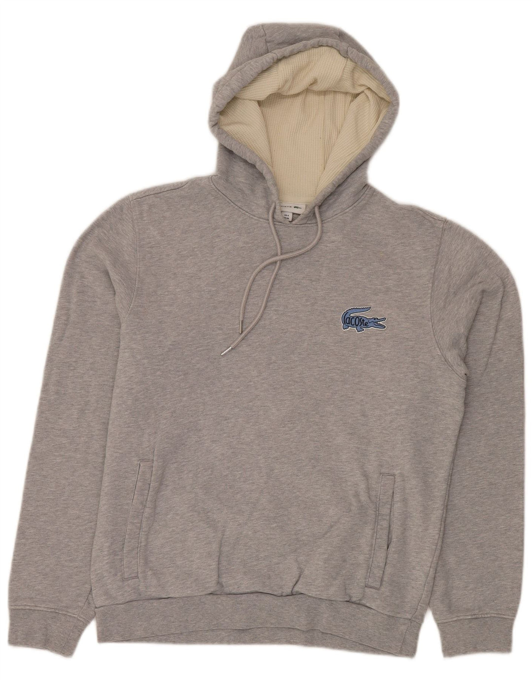 LACOSTE Pull à capuche homme taille 4 coton gris moyen