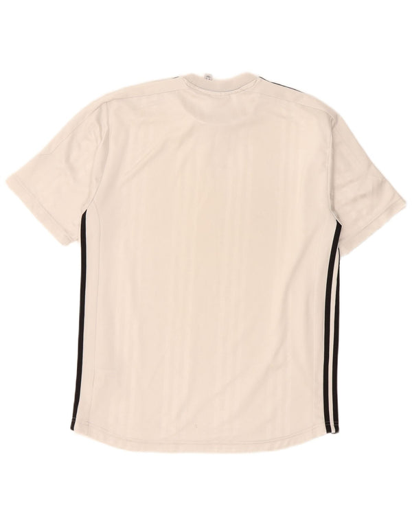 Adidas T-Shirt Homme Blanc Moyen Polyester