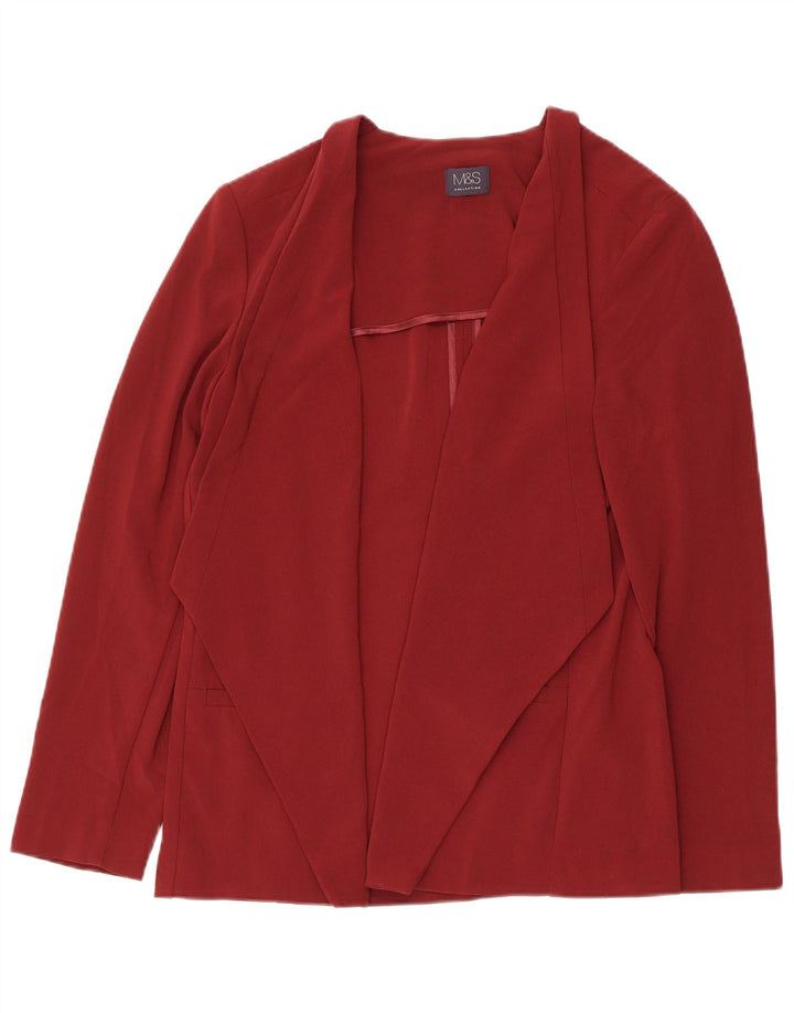 Marks & Spencer Cardigan pour femme Top UK 16 Large Bordeaux Polyester