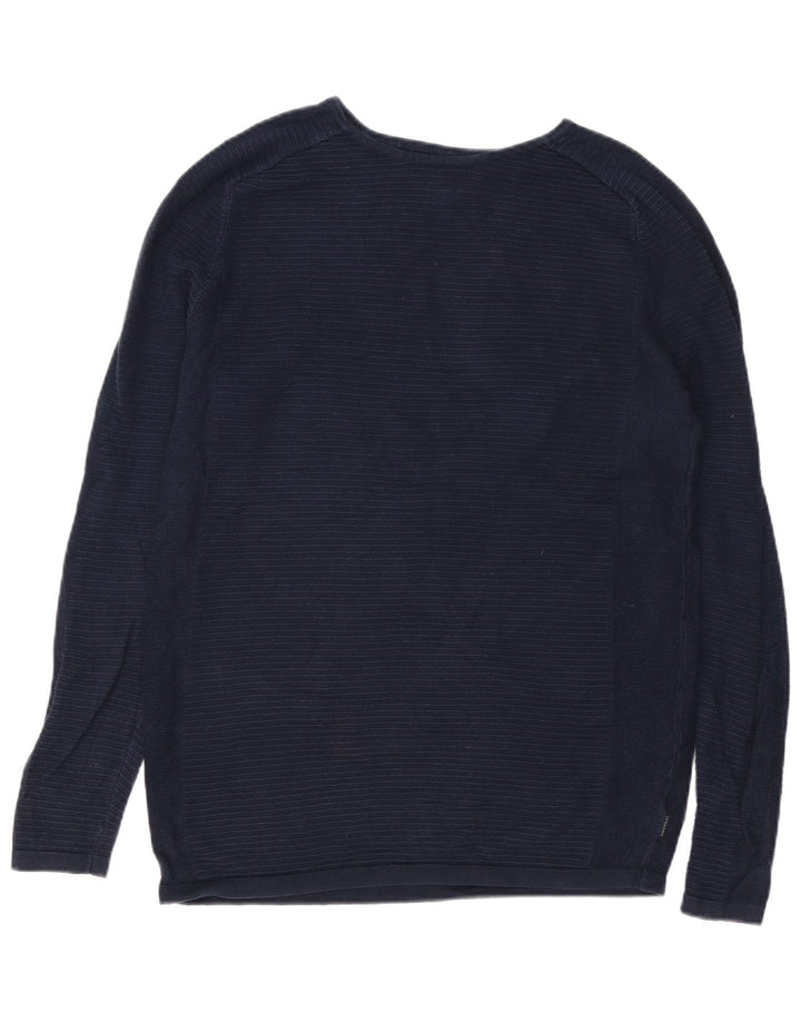 Jack & Jones Haut à manches longues pour homme en coton à fines rayures bleu marine moyen