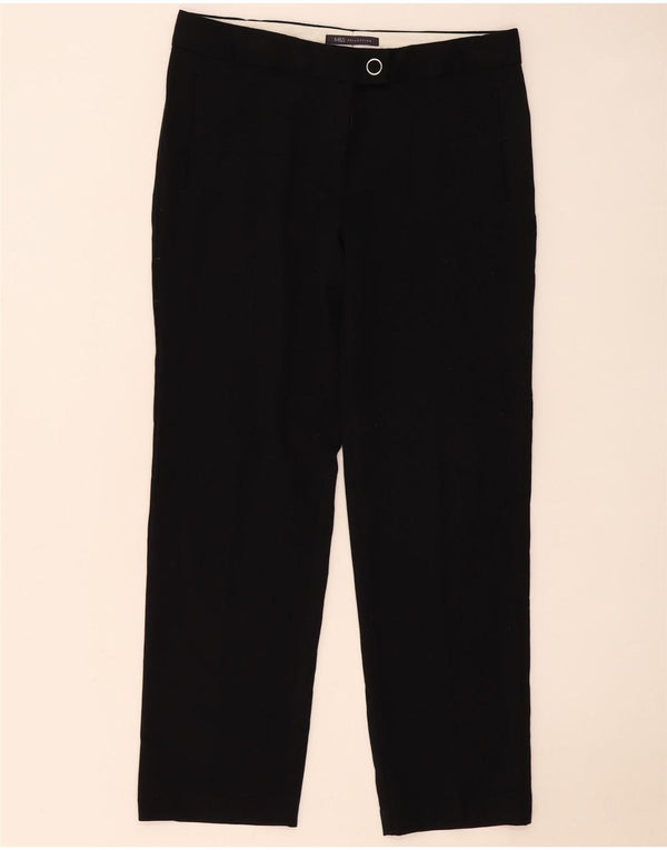 Marks & Spencer Pantalon de costume droit pour femme UK 12 Medium W30 L28 Noir