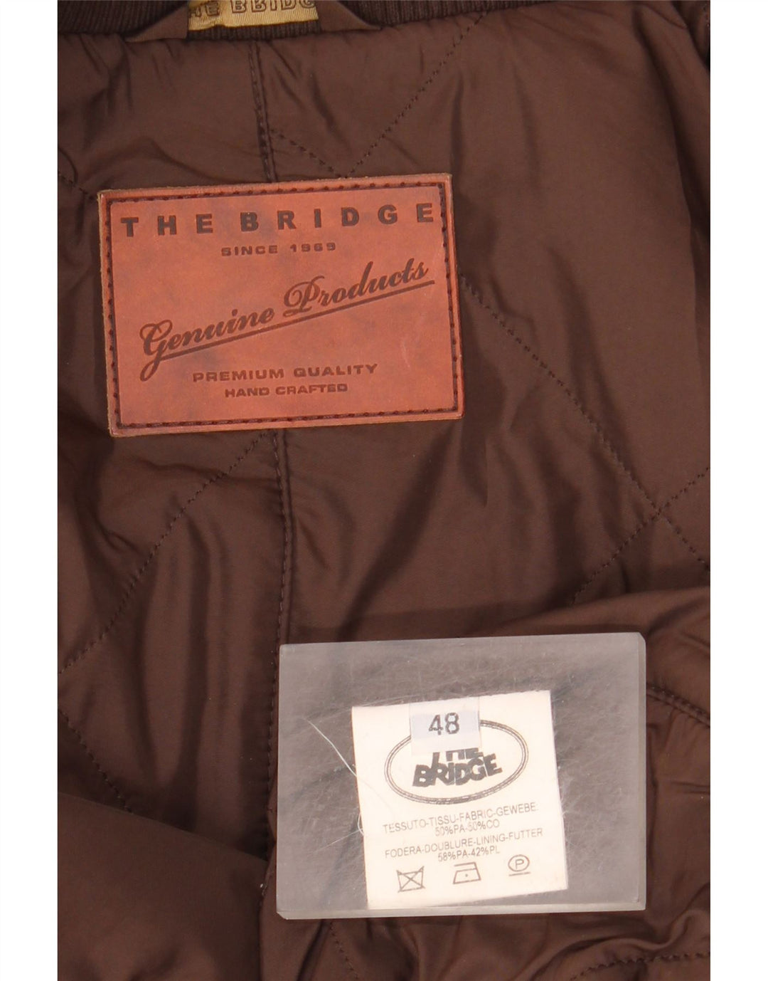 The Bridge Manteau coupe-vent rembourré pour homme IT 48 Medium Kaki Polyamide