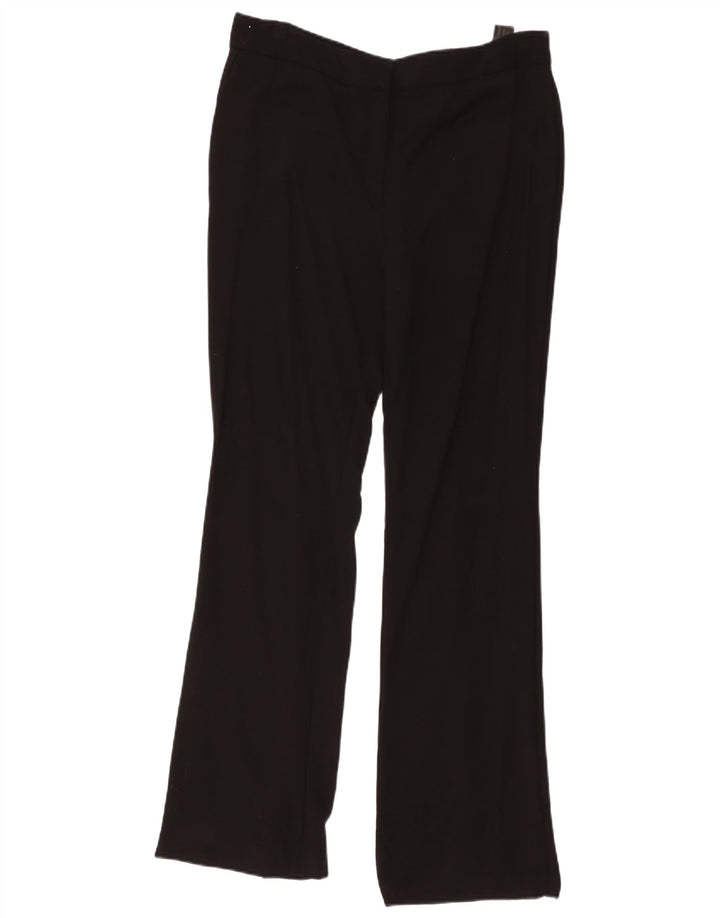 Massimo Dutti Pantalon Bootcut Femme W34 L32 Noir Viscose