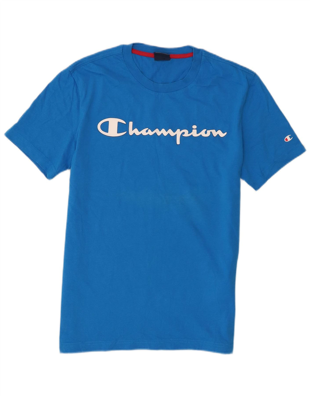 Champion T-Shirt Graphique Homme Petit Bleu Coton