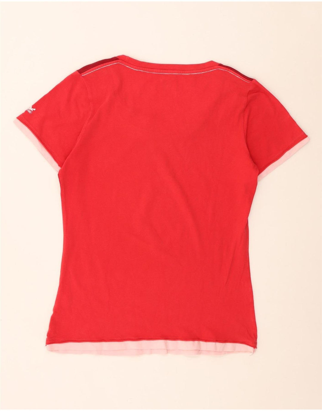 SALEWA T-Shirt Femme UK 14 Medium Rouge Floral