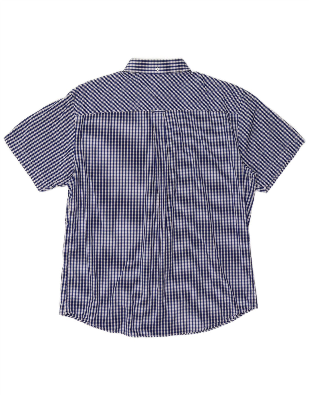 BEN SHERMAN Chemise à manches courtes pour homme XL en coton vichy bleu