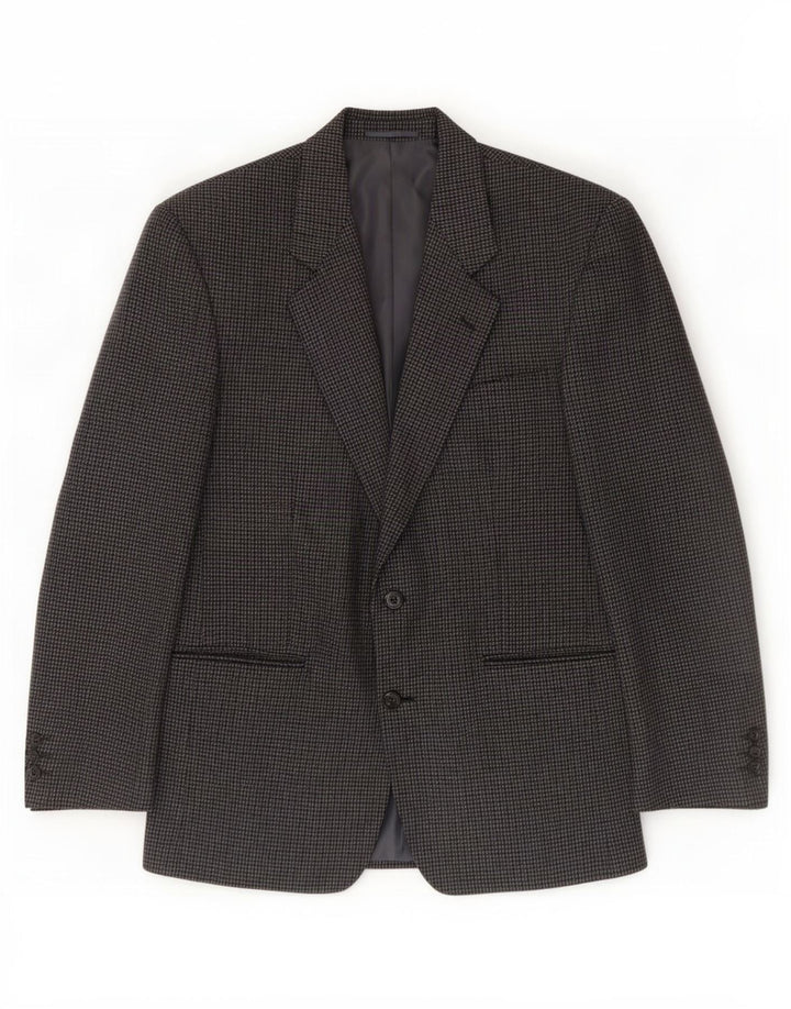 Wellington Veste Blazer 2 Boutons pour Homme UK 40 Grand Pied-de-Poule Gris