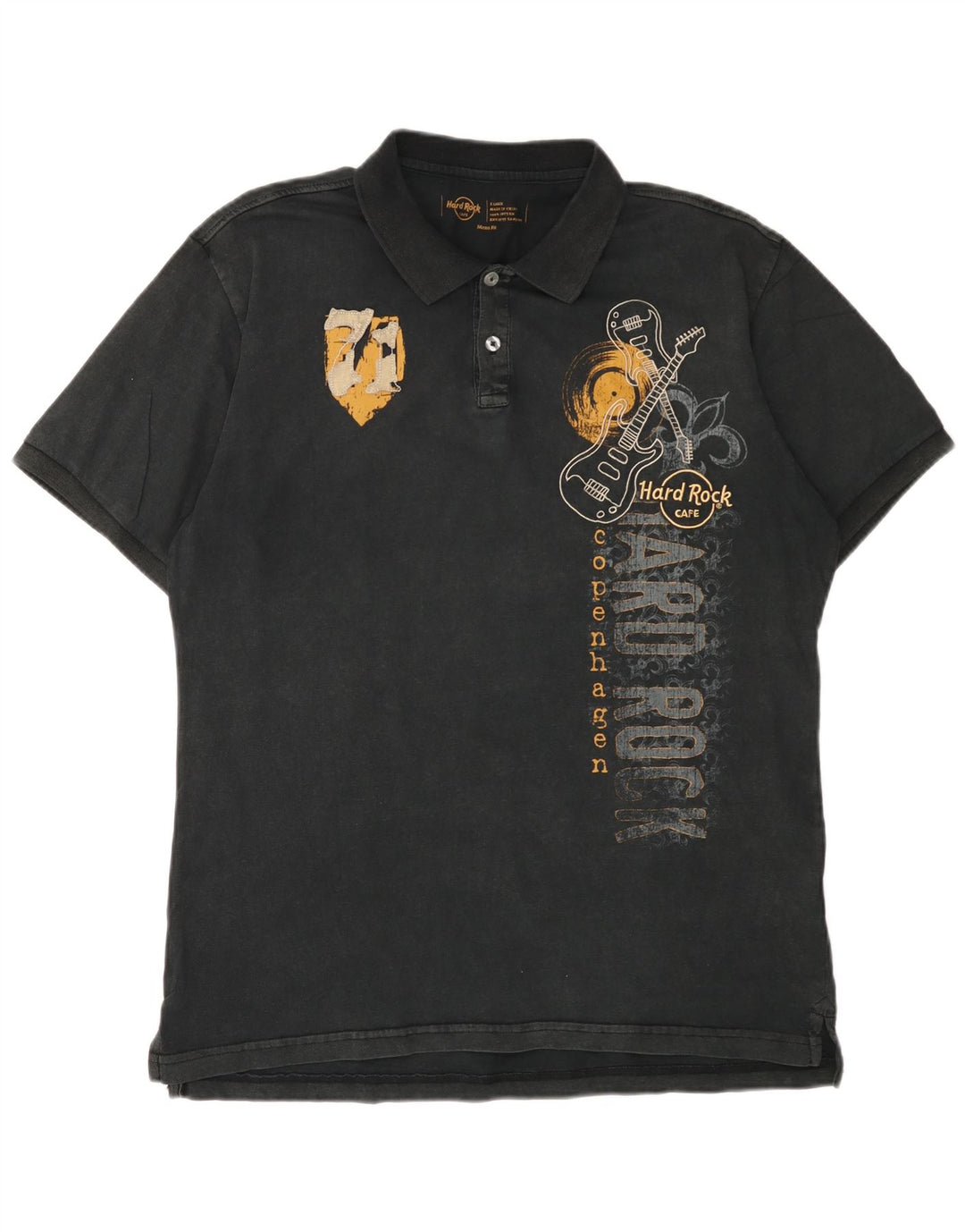 HARD ROCK CAFE Polo Graphique Copenhagen Homme XL Noir Coton