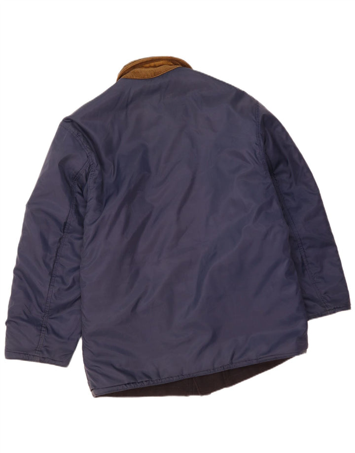 Ivy Oxford Veste réversible pour homme UK 36 Petite laine bleu marine