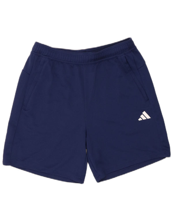 Adidas Short de sport Aeroready Regular Fit pour homme en polyester bleu marine Taille L