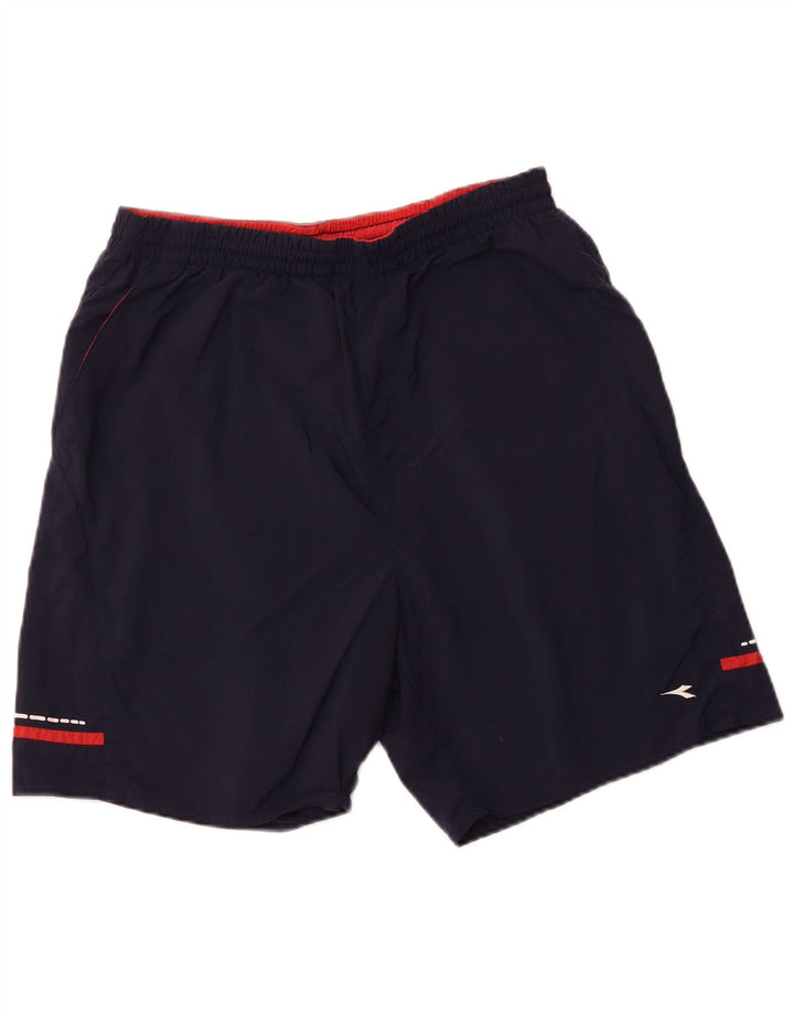 DIADORA Short de Sport Homme Large Bleu Marine Polyamide