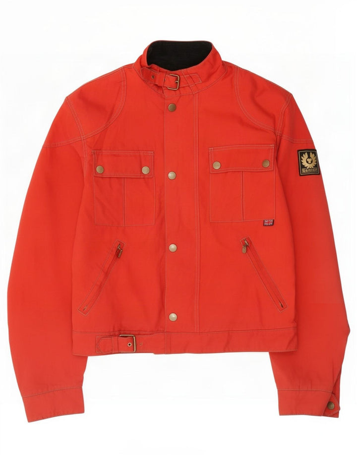 Belstaff Veste de motard pour homme UK 40 Large Rouge Nylon