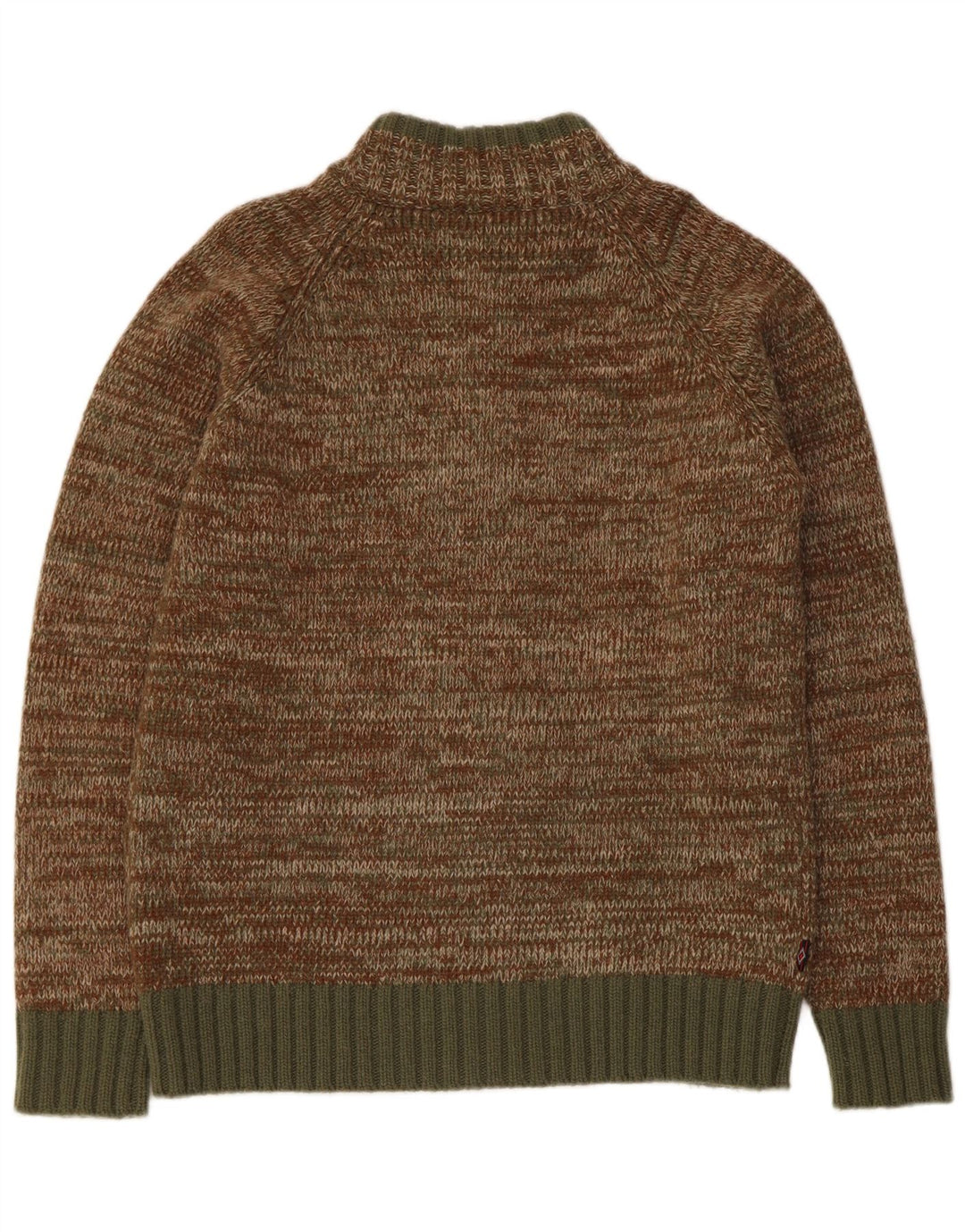 Bear Cardigan Homme Pull Large Kaki Moucheté Laine