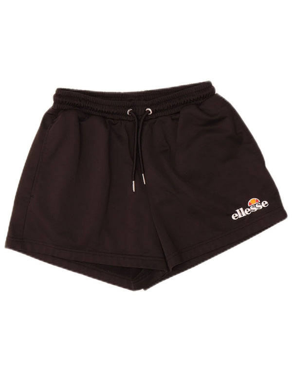 Ellesse Short de sport pour femme UK 10 Small Noir Polyester