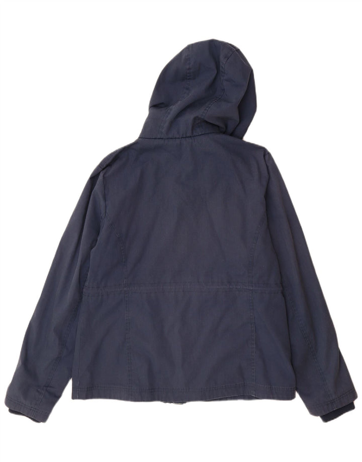 Weird Fish Veste coupe-vent à capuche pour femme UK 14 Large Bleu marine Polyester