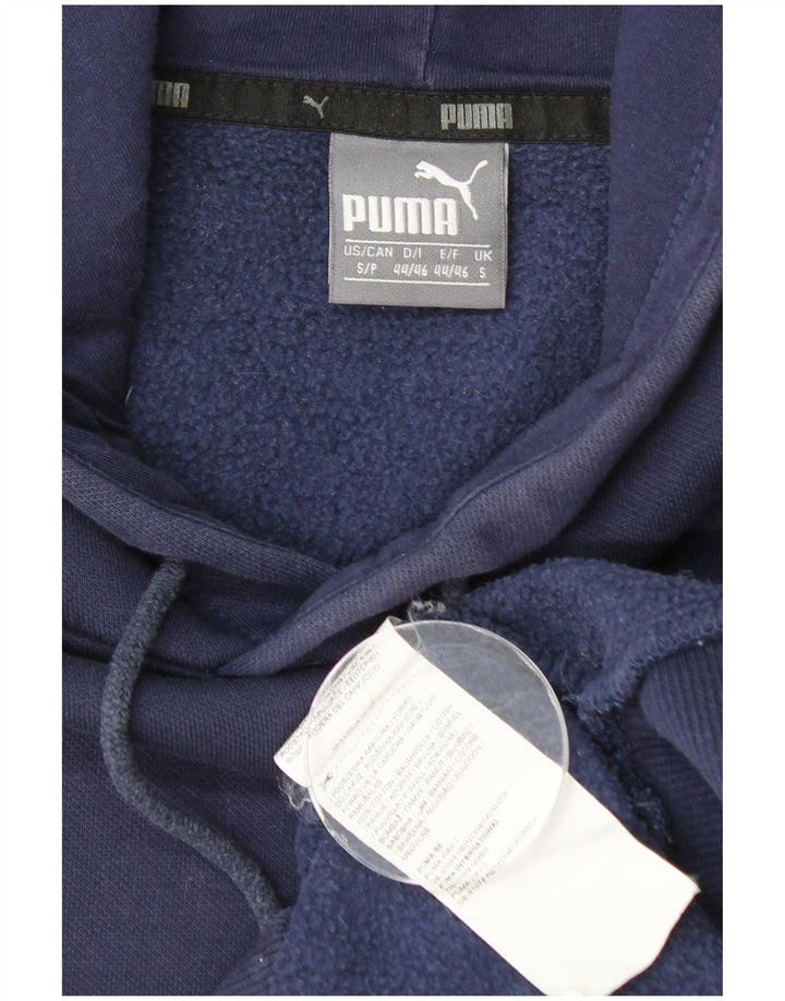 Puma Pull à capuche pour homme en coton bleu marine Small