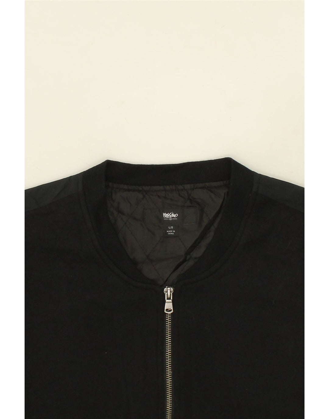 MOSSIMO Womens Bomber Jacket UK 16 Large Black Cotton Vintage Mossimo and Second-Hand Mossimo from Messina Hembry 