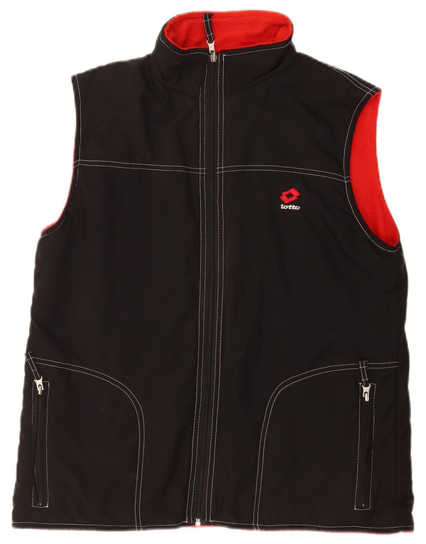 Lotto Gilet matelassé réversible pour homme UK 36 Small Noir Polyester