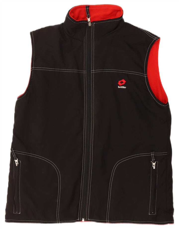 Lotto Gilet matelassé réversible pour homme UK 36 Small Noir Polyester