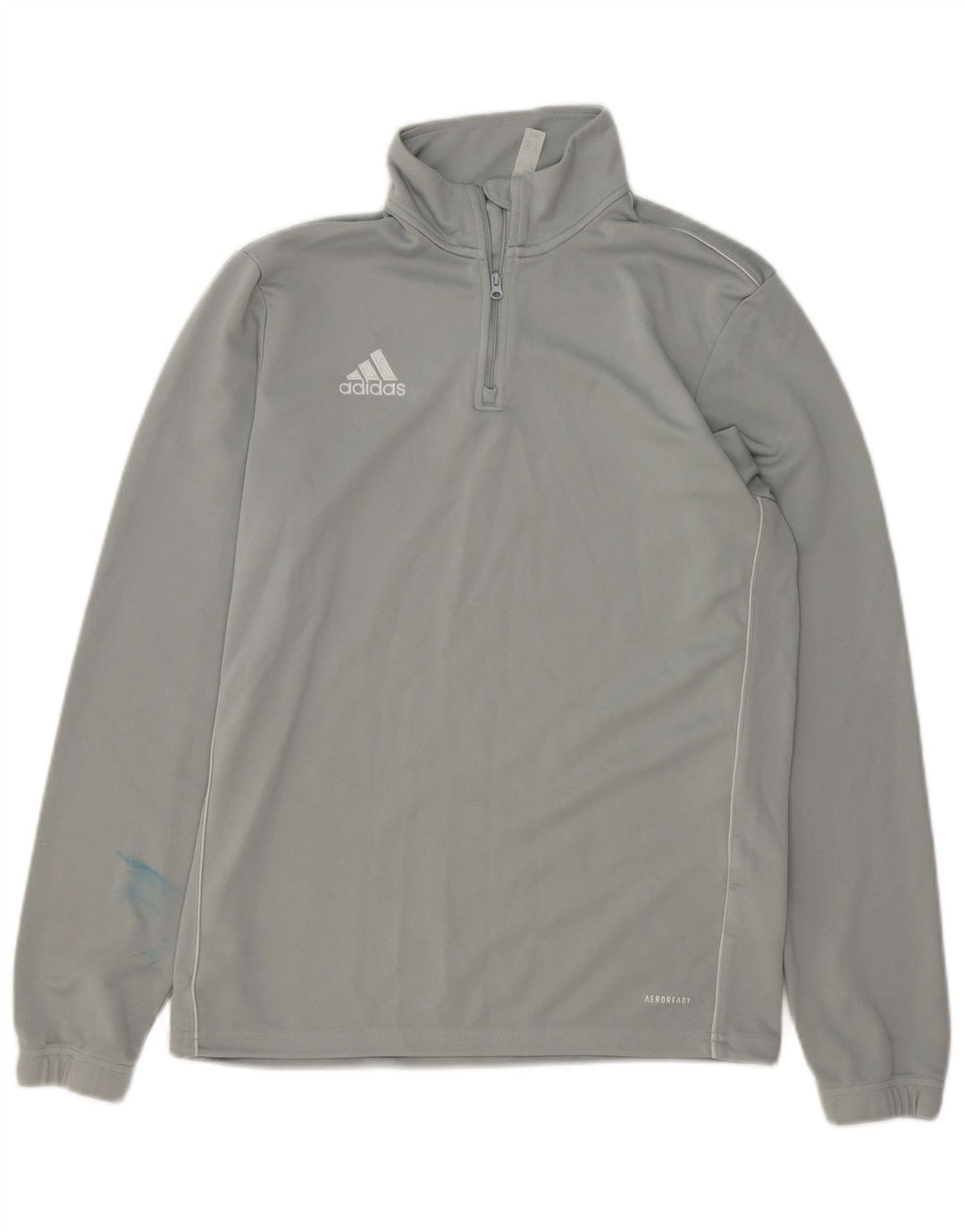 Adidas Haut de Survêtement Aeroready Zip Neck Pull Homme Gris Moyen Polyester