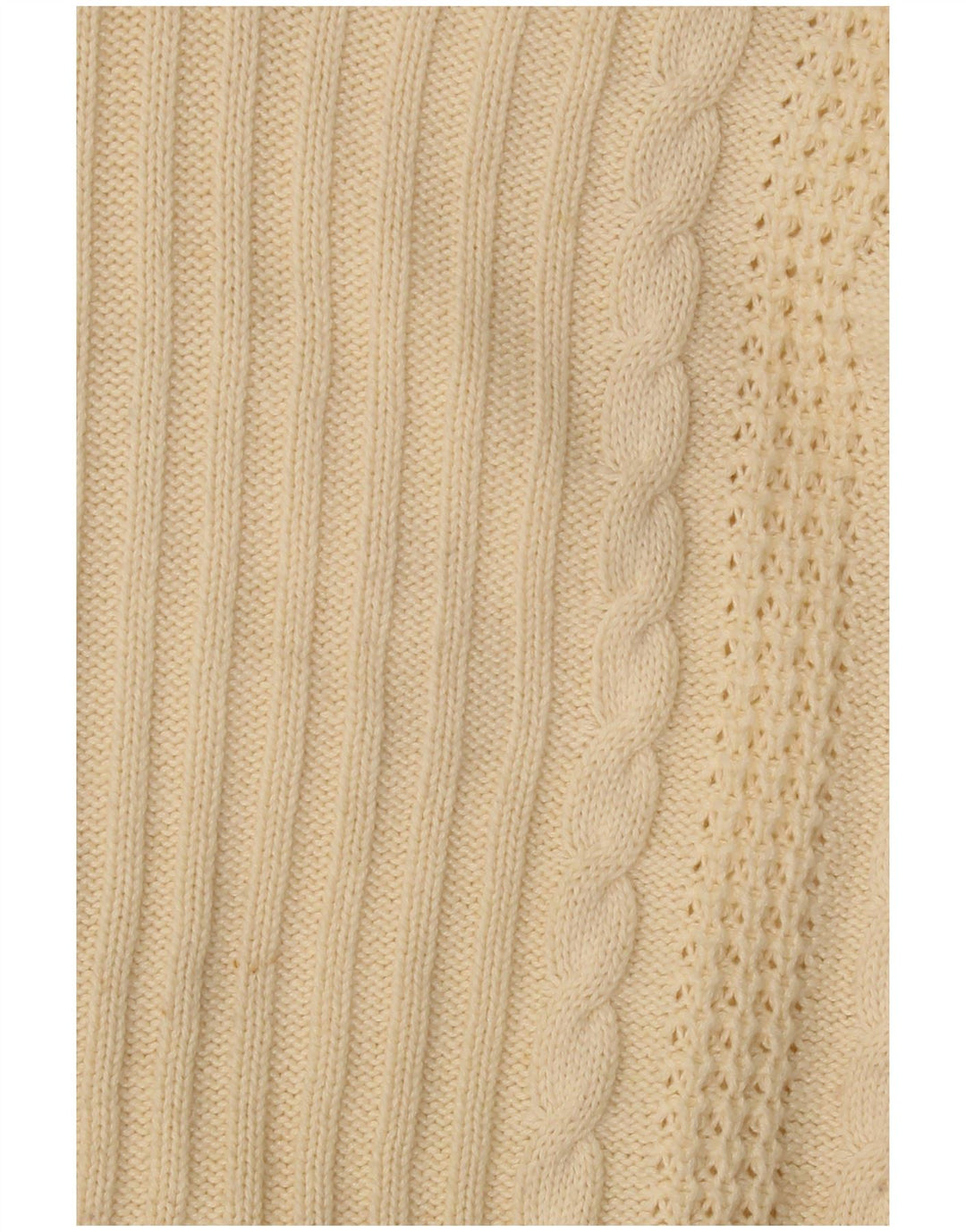 Mona Pull col en V pour femme UK 12 Coton beige moyen