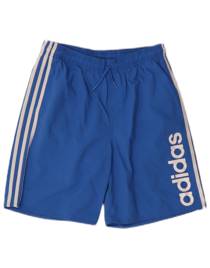 Adidas Short de Sport Graphique Garçon 15-16 Ans Bleu Polyester