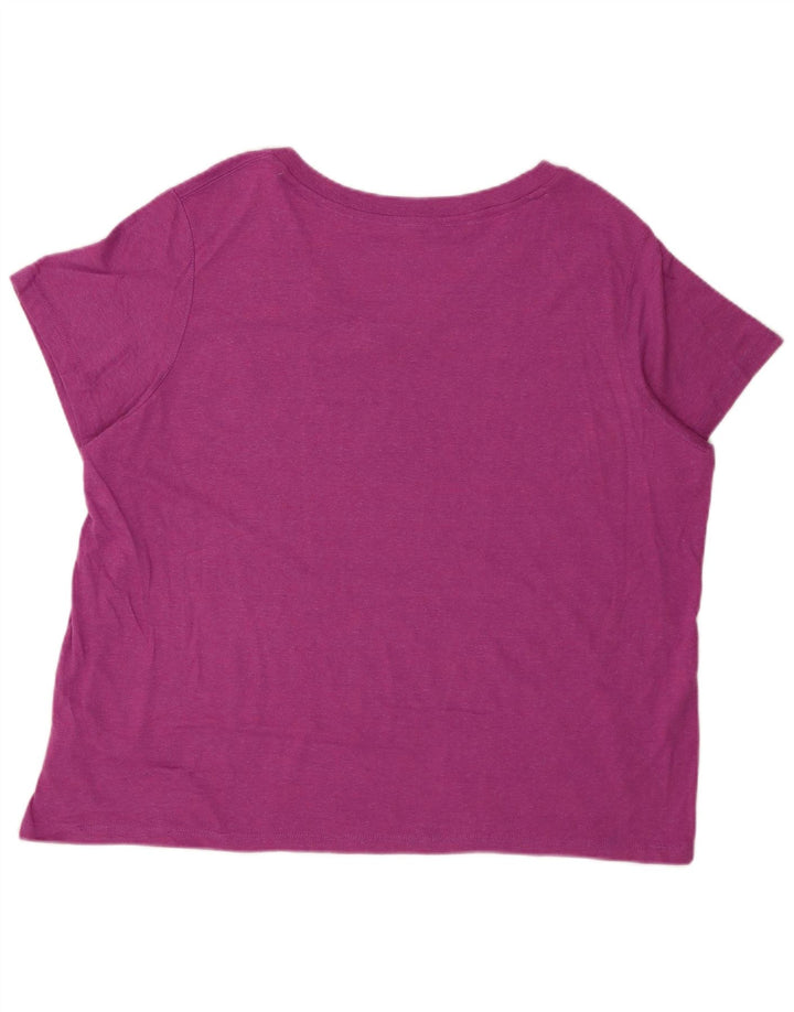 CHAMPION T-Shirt Oversize Femme UK 20 2XL Violet Moucheté Coton