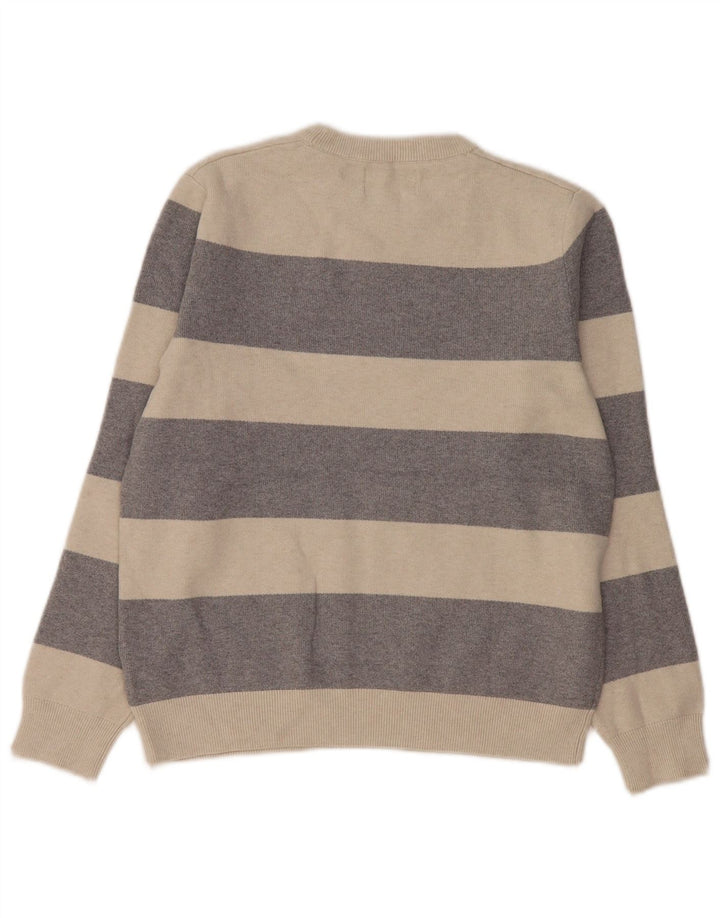 Marks & Spencer Pull ras du cou pour femme UK 14 Gris moyen rayé