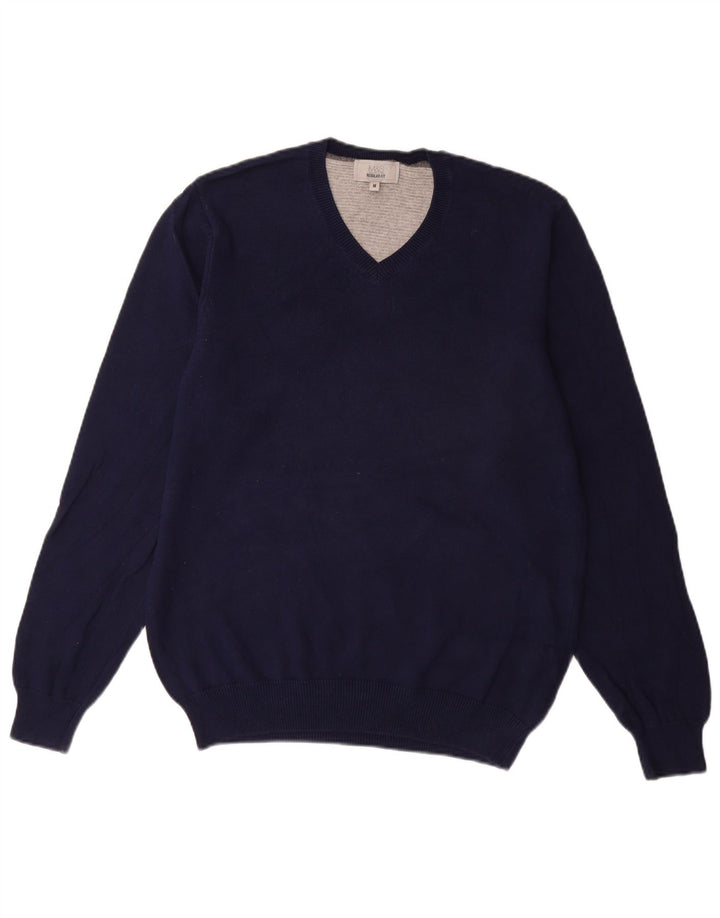 Marks & Spencer Pull Regular Fit Col V Homme Bleu Marine Moyen