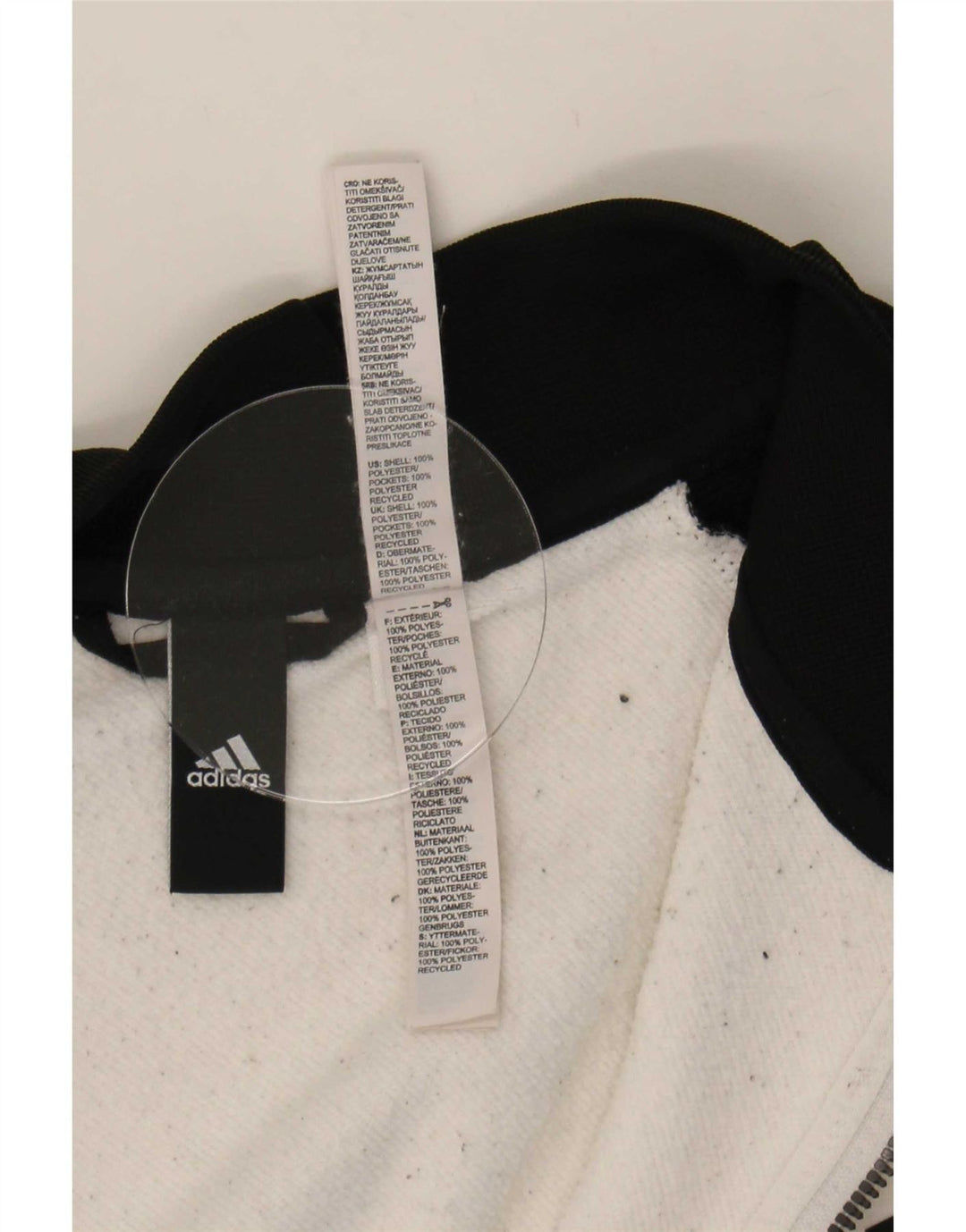 Adidas Veste de survêtement pour homme UK 48/50 XL Blanc Colorblock Polyester