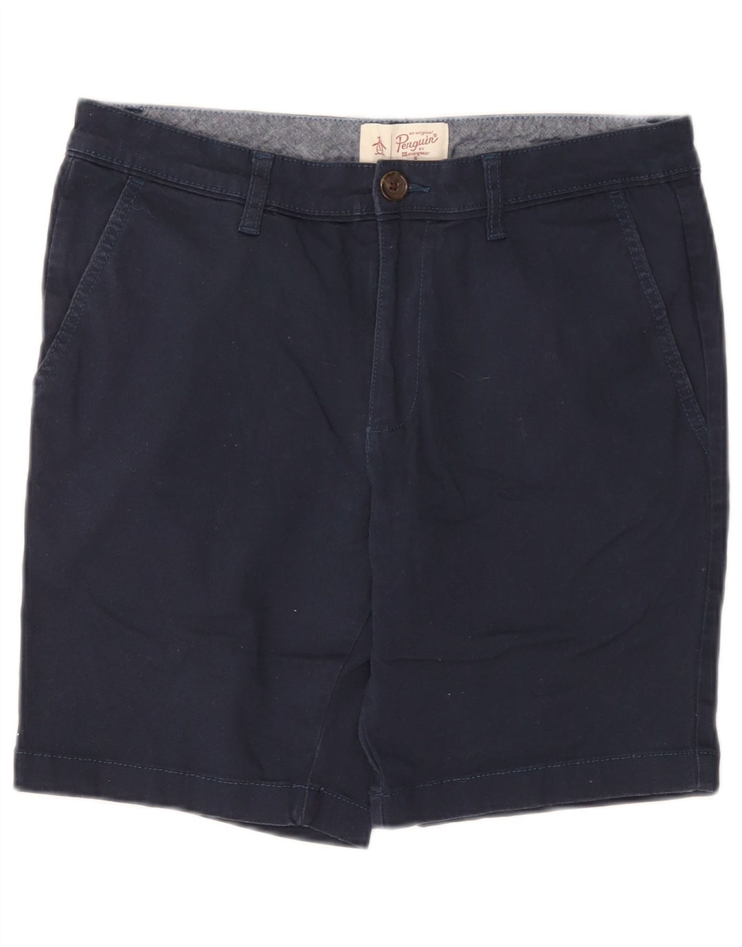 Penguin Short Chino Homme W36 Large Bleu Marine Coton
