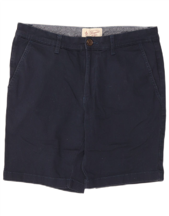 Penguin Short Chino Homme W36 Large Bleu Marine Coton