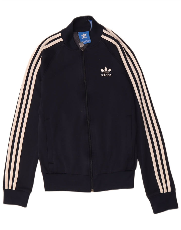 Adidas Veste de survêtement pour homme Petit bleu marine Polyester