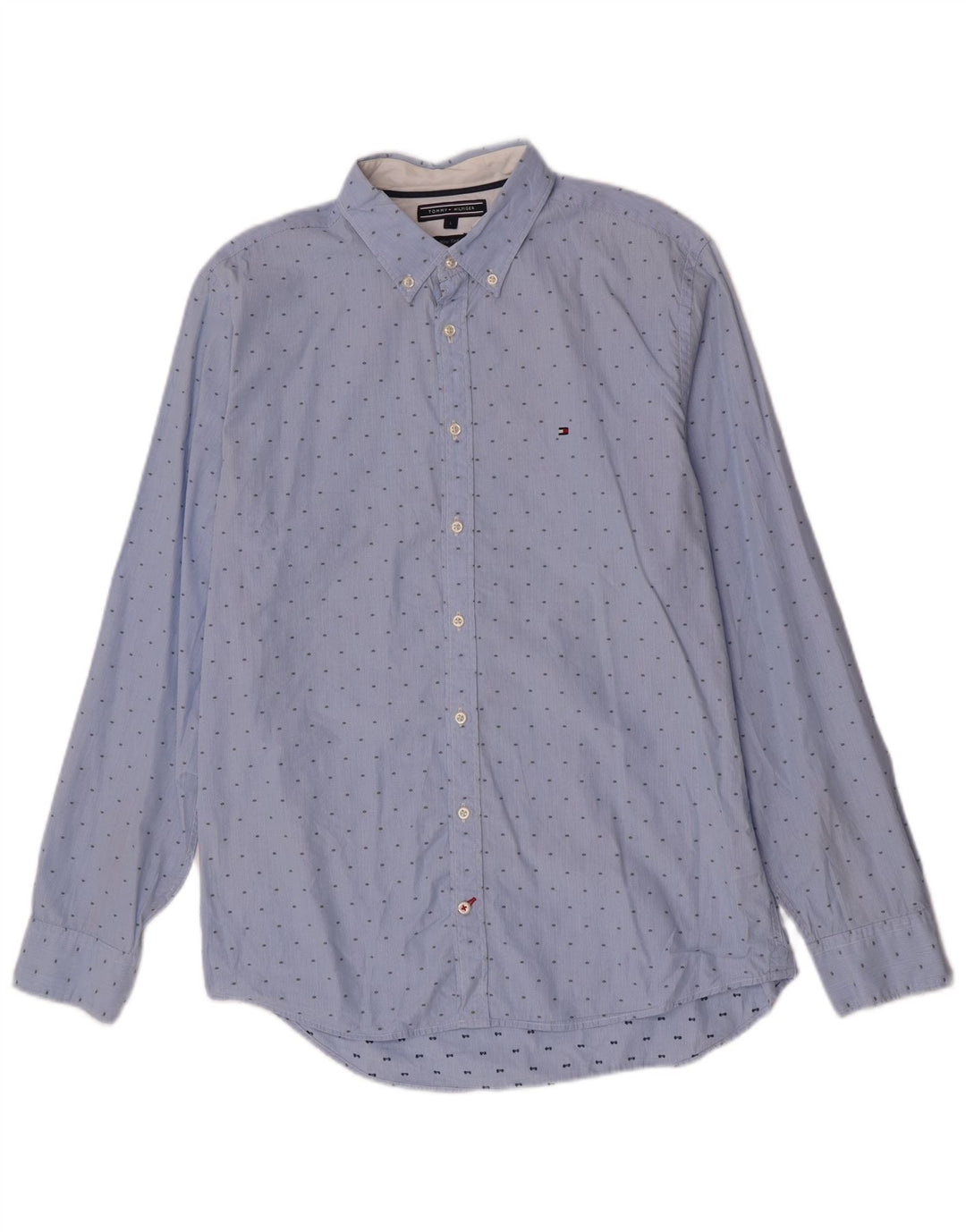 Tommy Hilfiger Chemise Homme Large Bleu Rayure Coton