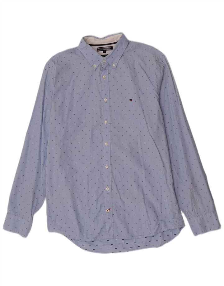Tommy Hilfiger Chemise Homme Large Bleu Rayure Coton