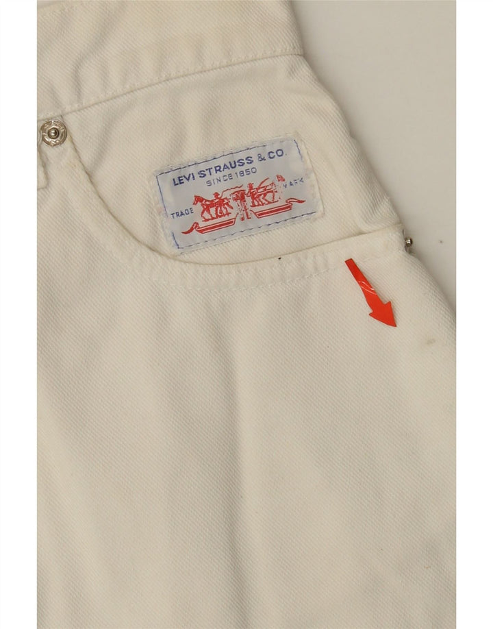 LEVI'S Jupe en Jean Femme W26 Petit Blanc Cassé