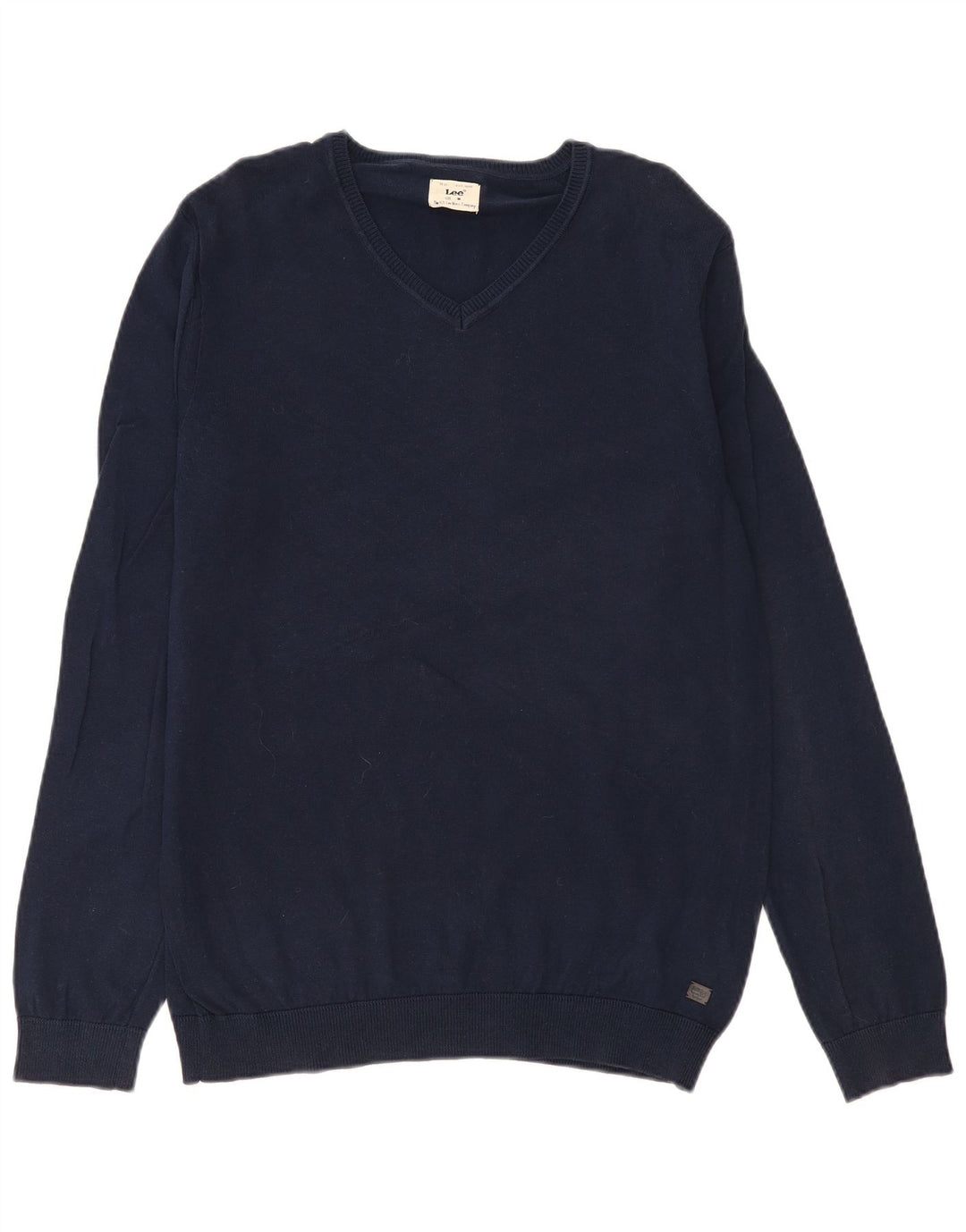 Lee Pull Col V Homme Bleu Marine Moyen Coton