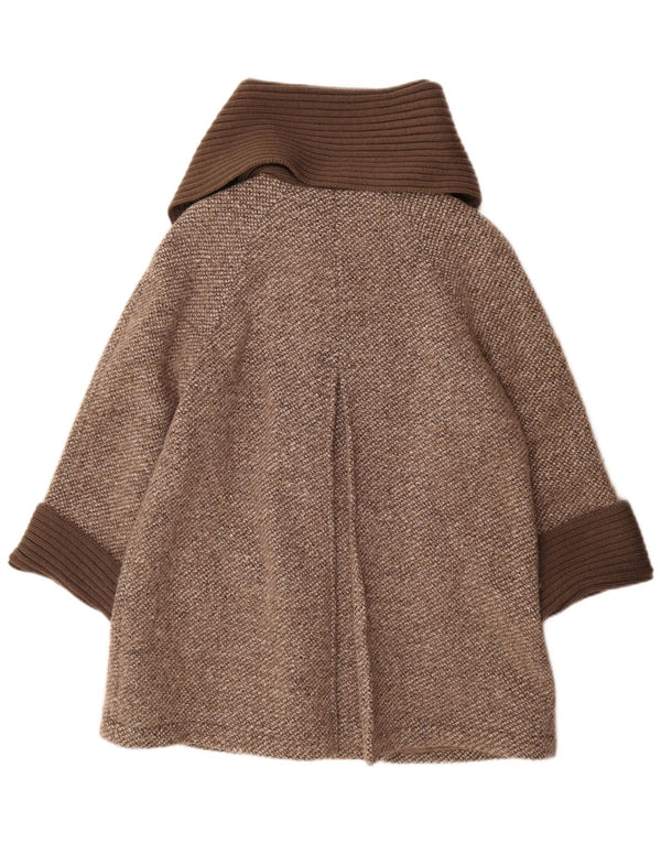 Luisa Spagnoli Manteau Femme UK 14 Laine Mouchetée Marron Moyen